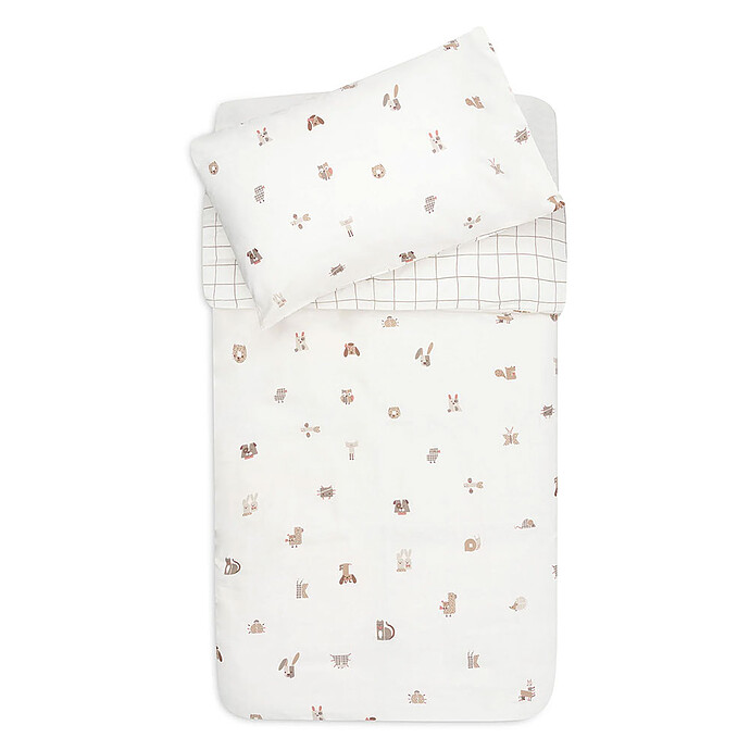 Housse de Couette et Taie Animal Friends - 100 x 140 cm  Jollein
