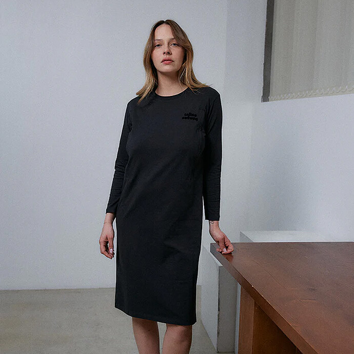 Robe d'Allaitement Manches Longues La P'allaite Noir - M Tajinebanane