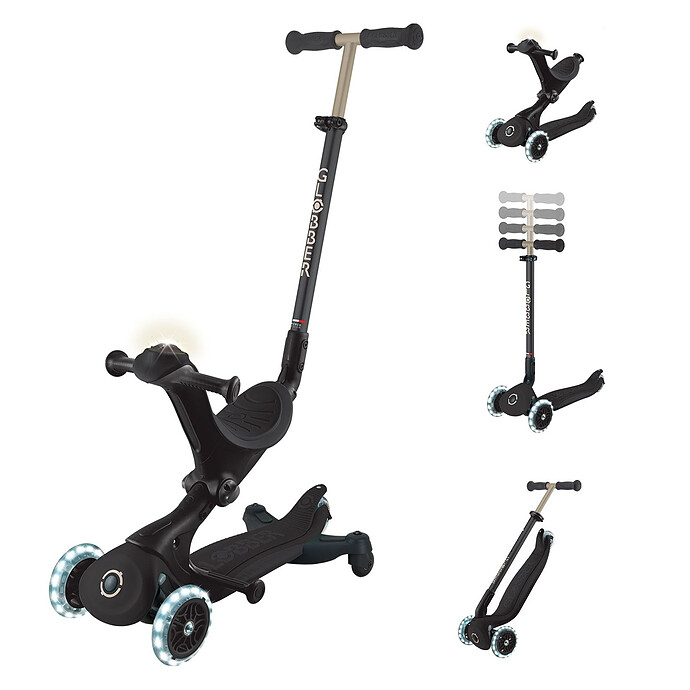 Trottinette Evolutive Go Up Deluxe Light 360 - Noir Globber