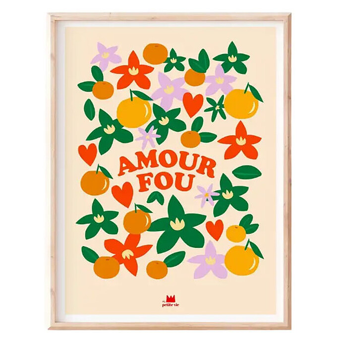 Affiche Amour Fou - 40 x 30 cm Ma petite vie