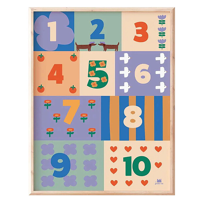 Affiche Les Chiffres - 40 x 30 cm Ma petite vie