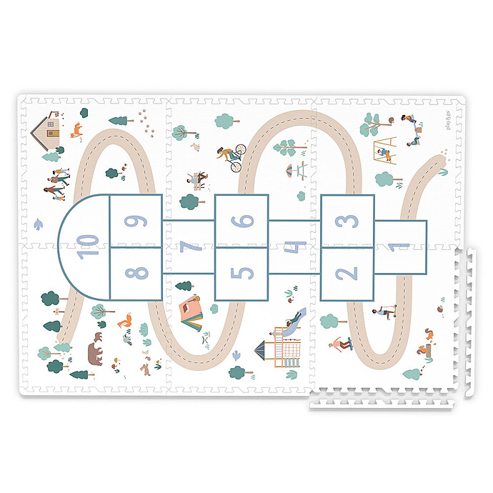 Tapis de Jeux Réversible TILOO - Hopscotch Play&Go