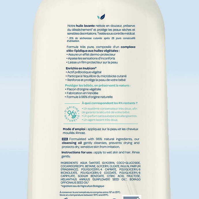 Huile Lavante Dermo-protectrice - 500 ml  Biolane
