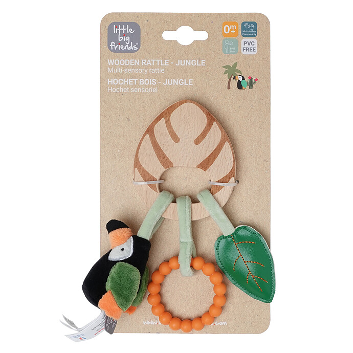 Hochet en Bois - Jungle Little Big Friends
