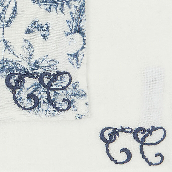 Lot de 2 Langes - Toile de Jouy Bleu Tartine et Chocolat