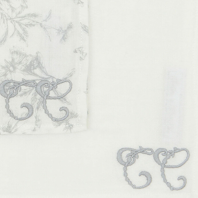 Lot de 2 Langes - Toile de Jouy Gris Tartine et Chocolat
