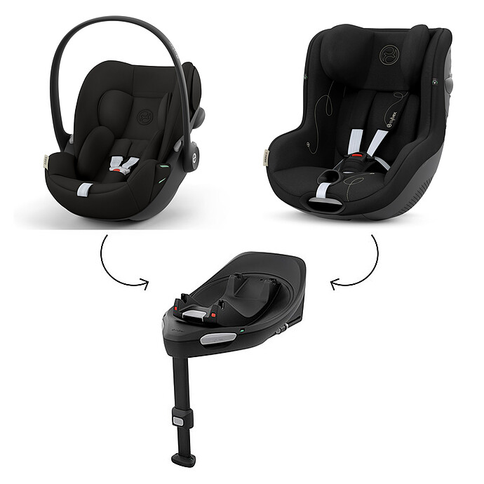 Siège Auto Cloud G i-Size Groupe 0+ - Siège Auto Sirona G i-Size Groupe 0+/1  - Base G - Magic Black Cybex