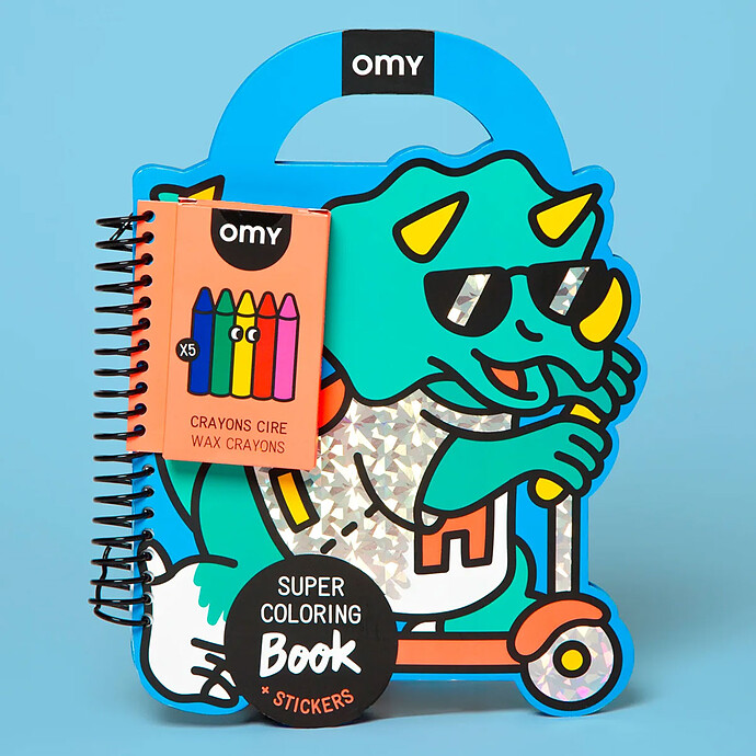 Super Coloring & Stickers Book - Dino Omy
