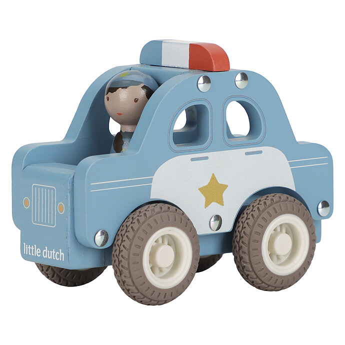 Voiture de Police en Bois Little Dutch