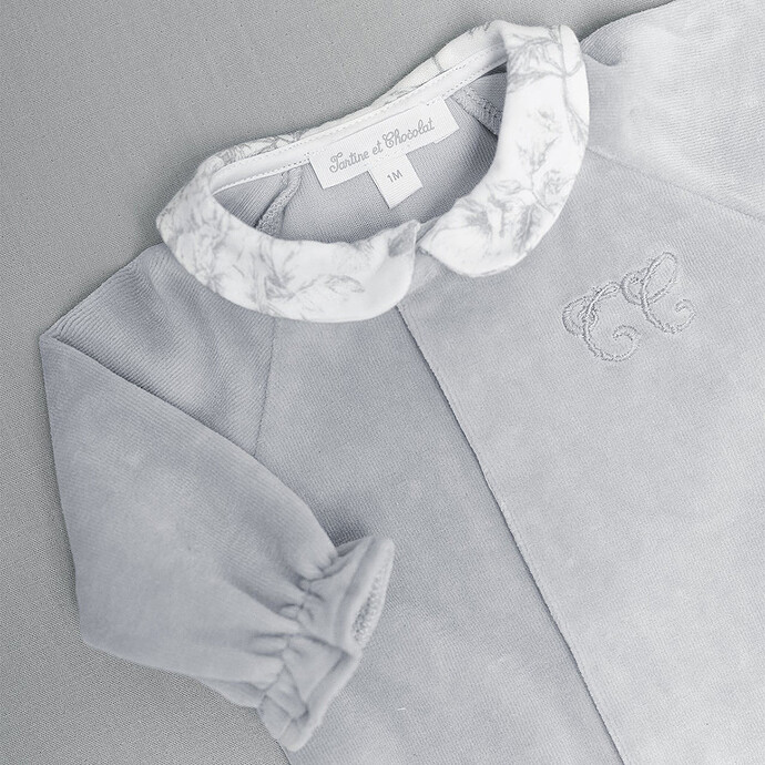 Achat Pyjama Toile de Jouy Gris - 6 Mois