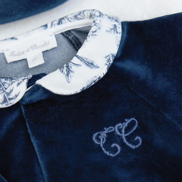 Achat Pyjama Toile de Jouy Bleu - 6 Mois