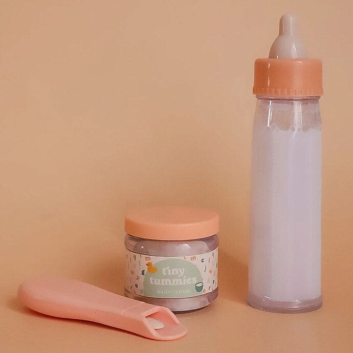 Biberon et Petit Pot Magique pour Poupée - Céréales Tiny Harlow