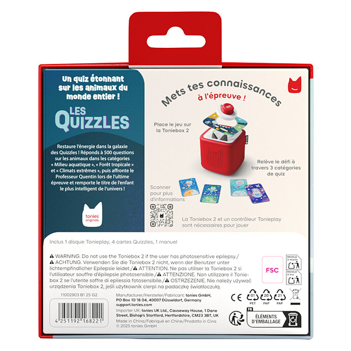 Tonieplay - Les Quizzles : Des Animaux à Gogo ! Tonies