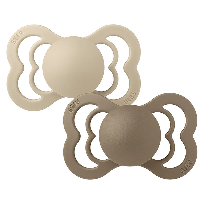 Lot de 2 Sucettes Symétriques Suprême Vanilla & Dark Oak - 6/18 Mois Bibs