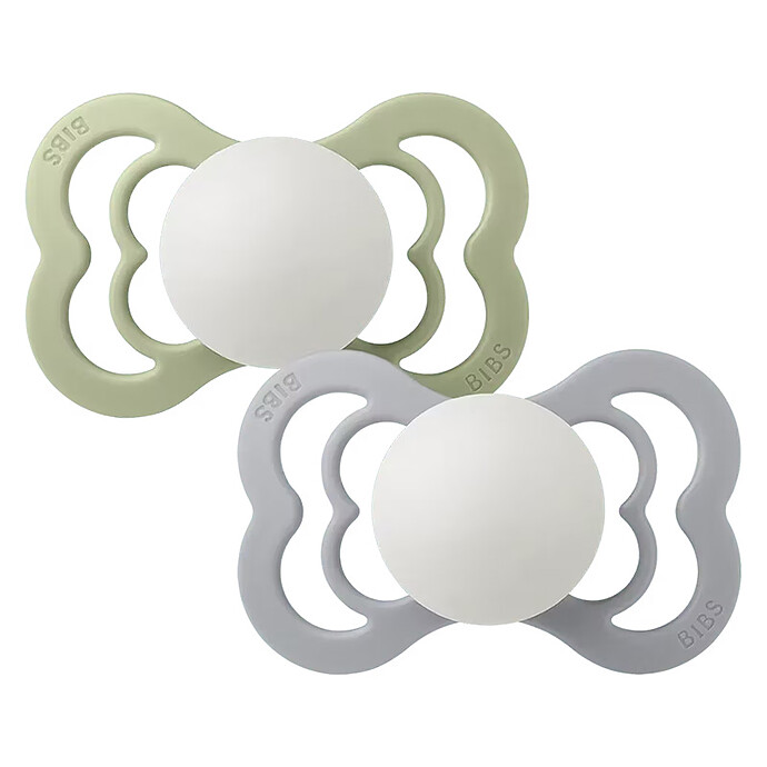 Lot de 2 Sucettes Symétriques Suprême Glow Sage & Cloud - 0/6 Mois Bibs