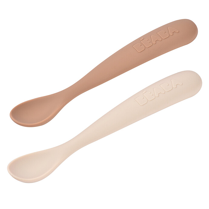 Lot de 2 Cuillères 1er Âge Silicone - Clay Earth BÉABA