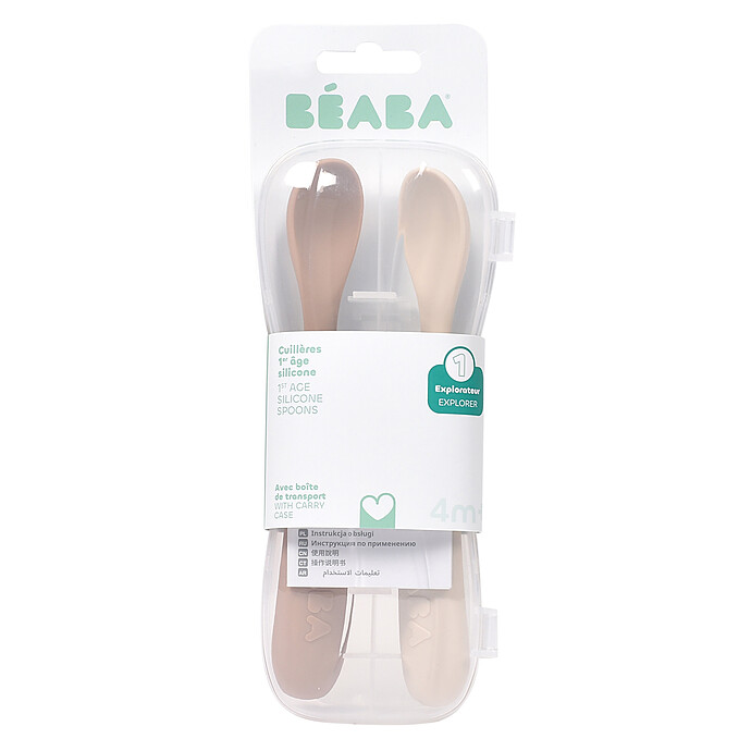 Avis Lot de 2 Cuillères 1er Âge Silicone - Clay Earth