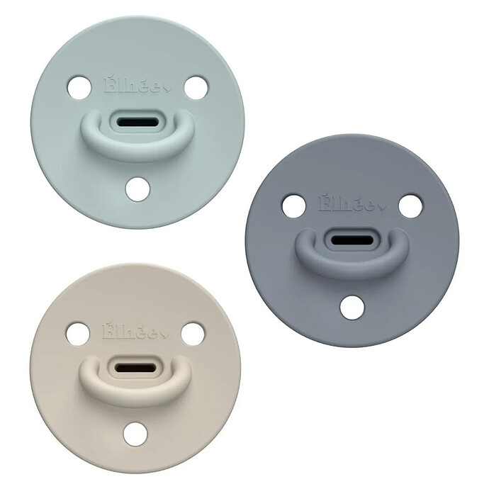 Lot de 3 Sucettes Physiologiques Buddy - 6 Mois + Elhée