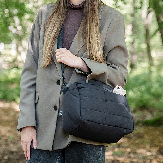 Sac de Poussette Matelassé - Noir pas cher