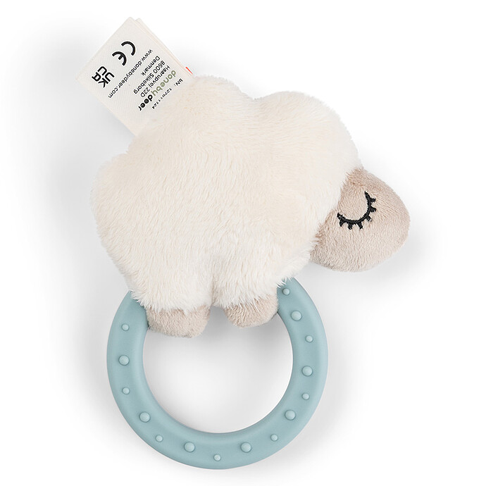 Hochet avec Anneau de Dentition Sheepy - Bleu Done by Deer