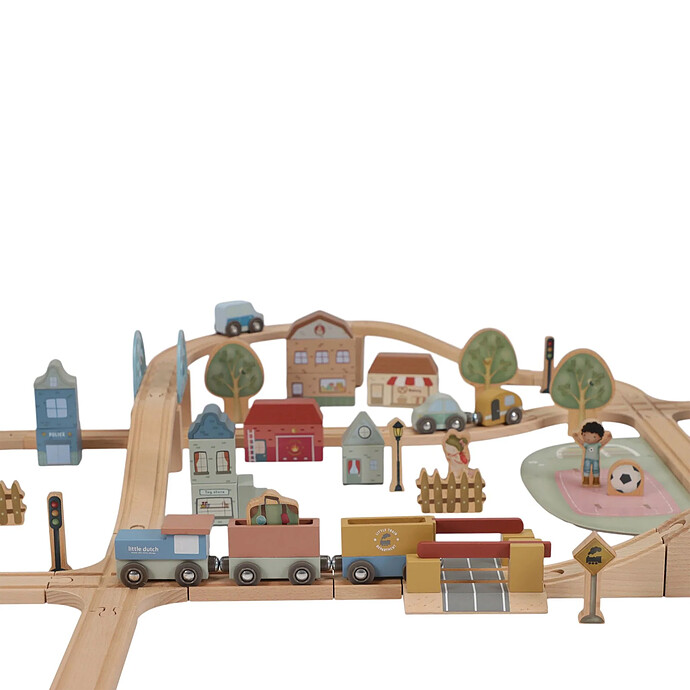 Circuit de Train en Bois XXL Little Dutch