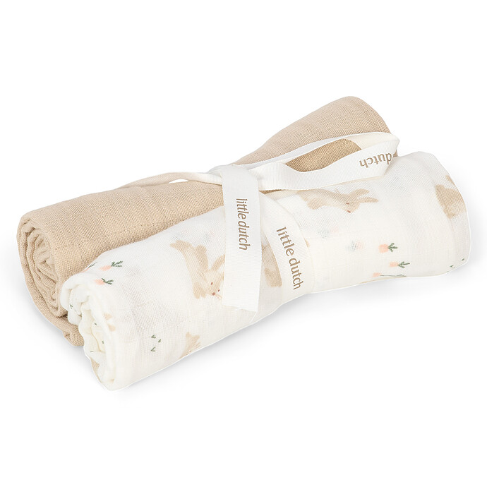 Lot de 2 Langes - Baby Bunny Little Dutch