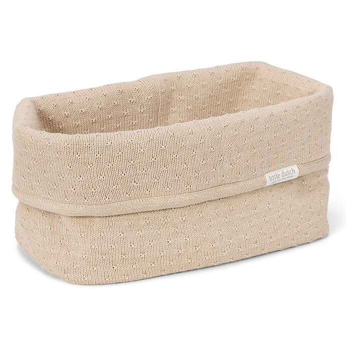 Grand Panier de Commode Tricoté - Pure Soft Beige Little Dutch