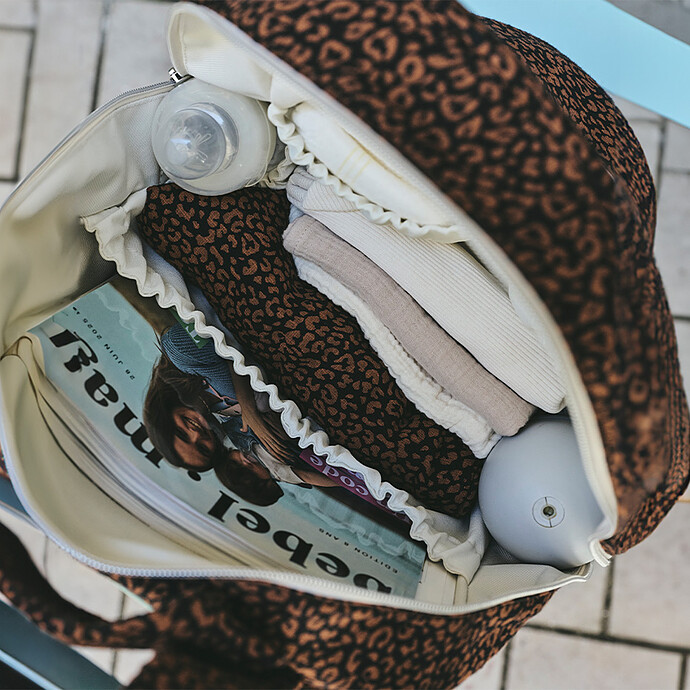 Sac à Dos à Langer - Léopard Noir BEBEL