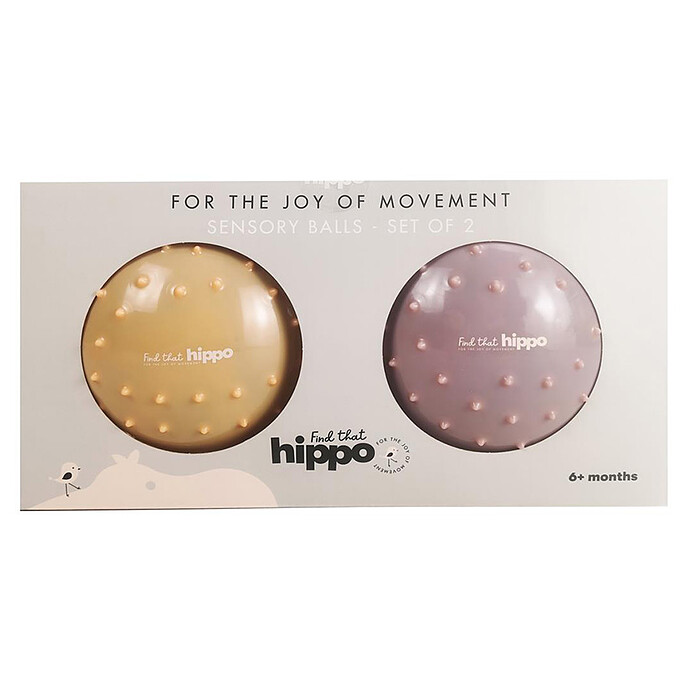 Lot de 2 Balles Sensorielles - Brun Rosé et Chamois Find That Hippo