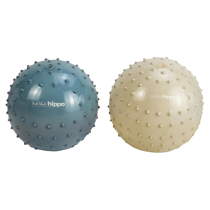 Lot de 2 Balles Sensorielles - Bleu Métalllique et Kaki Find That Hippo