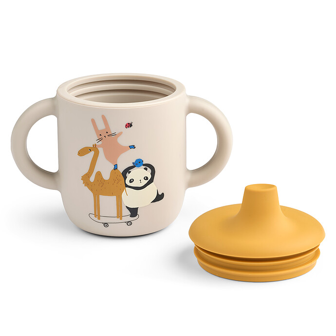 Tasse d'Apprentissage Neil Around The World Sandy - 150 ml Liewood