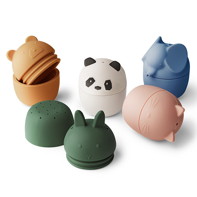 Lot de 5 Jouets de Bain Gaby - Crème de la Crème Multi Mix Liewood