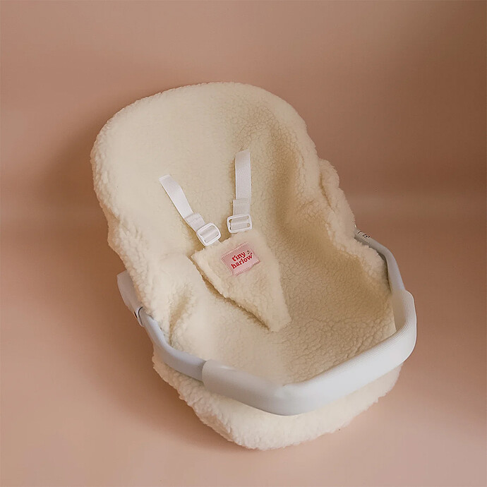 Siège Auto pour Poupée - Cream Sherpa Tiny Harlow