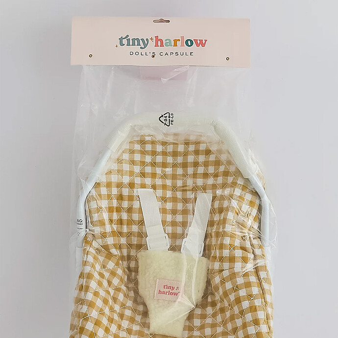 Siège Auto pour Poupée - Vichy Camel Tiny Harlow