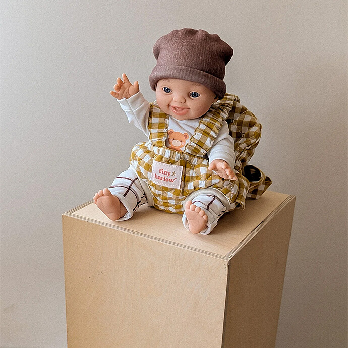 Porte-bébé pour Poupée - Vichy Camel Tiny Harlow