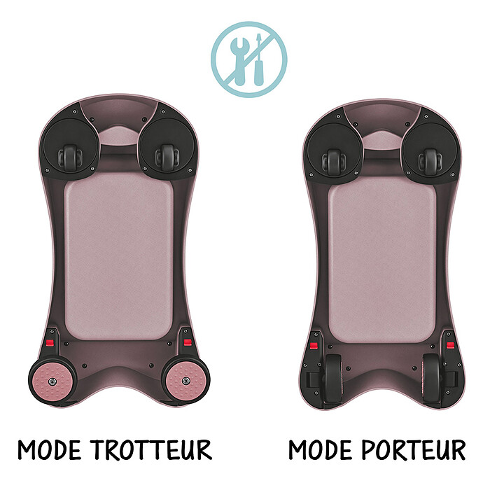 Avis Porteur Walk n' Roll 2-en-1 Eco - Framboise