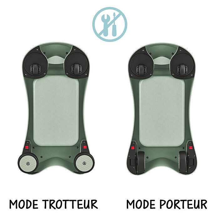 Porteur Walk n' Roll 2-en-1 Eco - Pistache pas cher