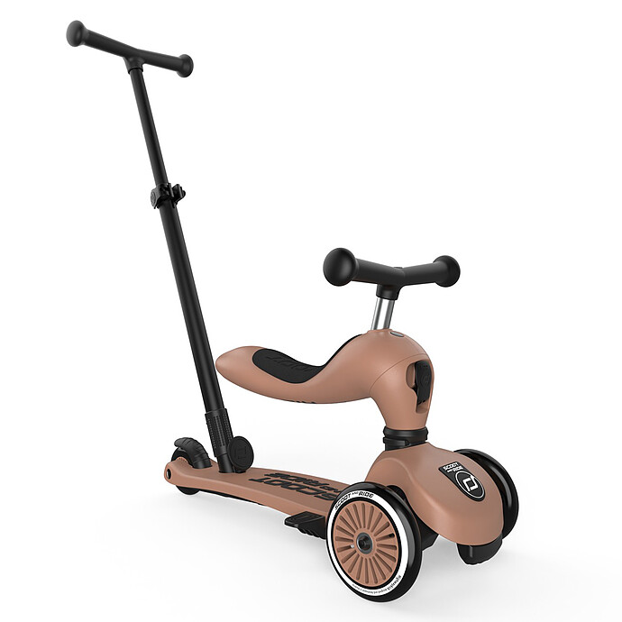 Porteur Trottinette Evolutif Highwaykick 1 Push and Go - Mocha Scoot & Ride