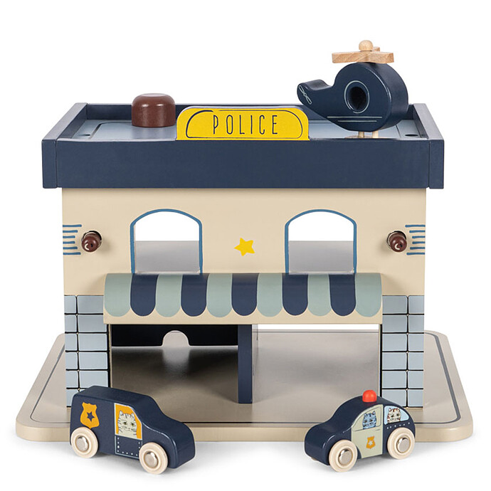 Avis Commissariat de Police en Bois - Bleu Multi