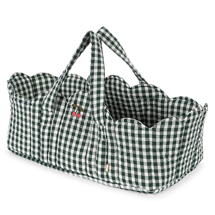 Couffin pour Poupée - Green Check Konges Sløjd