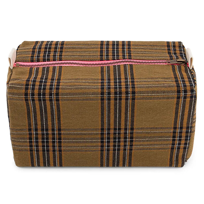 Trousse de Toilette Vic - Carreaux Tartan Rose in April