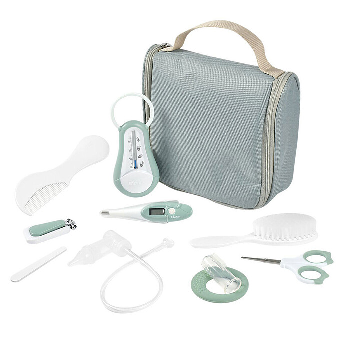 Trousse de Toilette Nomade 10 Accessoires - Sage Green BÉABA