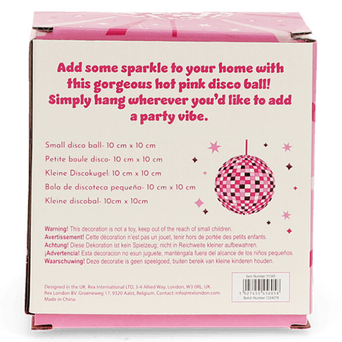 Boule à Facettes 10 cm - Rose Rex London