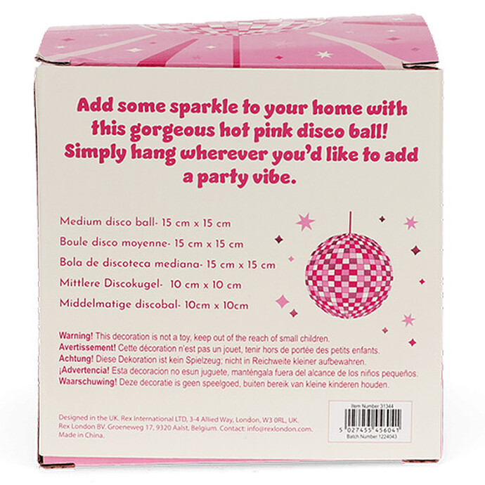 Boule à Facettes 15 cm - Rose Rex London