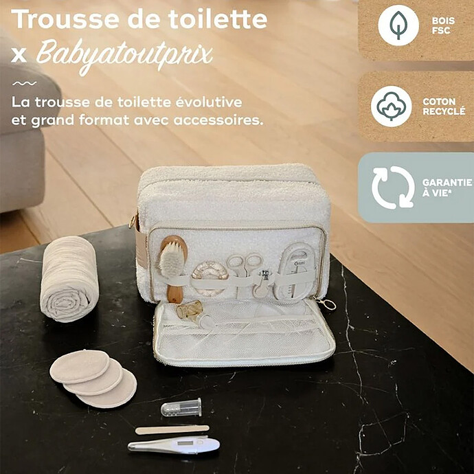 Achat Trousse de Toilette x Babyatoutprix - Curl White
