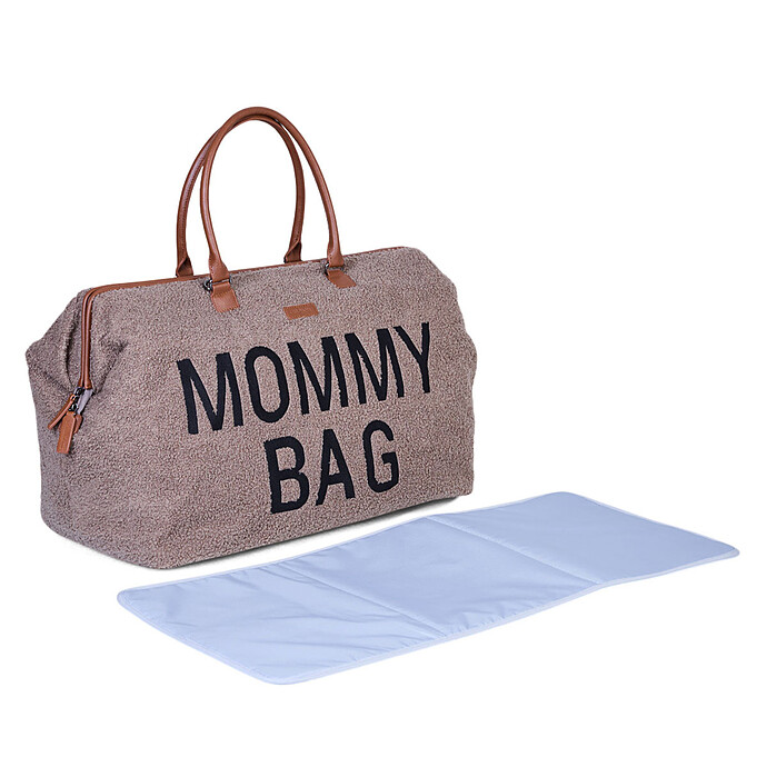 Mommy Bag Large Teddy - Soft Brown pas cher