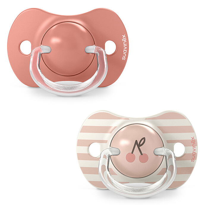 Lot de 2 Sucettes Symétriques SX Pro Birdies Rose - 18 Mois + Suavinex