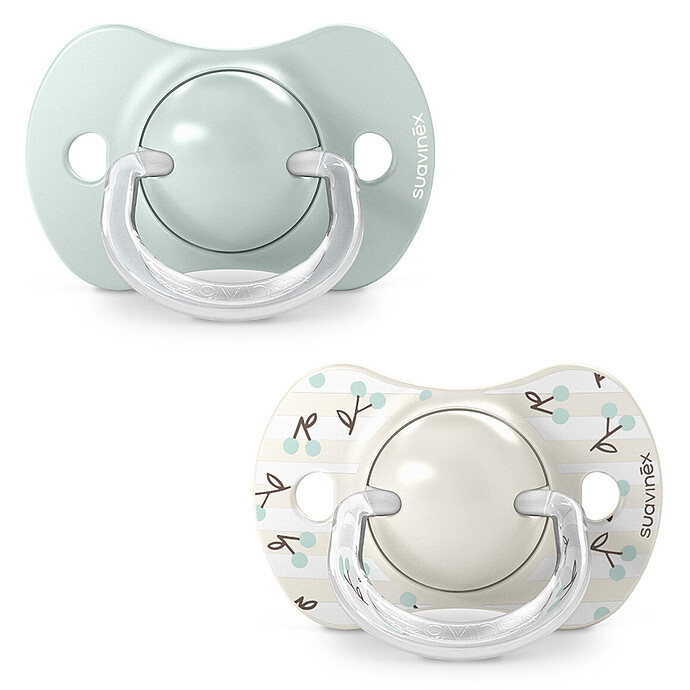 Lot de 2 Sucettes Symétriques SX Pro Birdies Vert - 0/6 Mois Suavinex