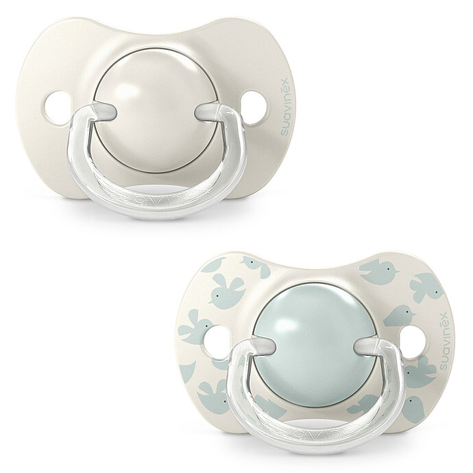 Lot de 2 Sucettes Symétriques SX Pro Birdies Vert - 6/18 Mois Suavinex