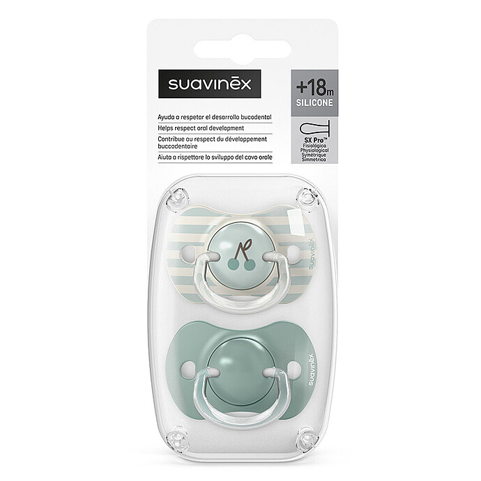 Avis Lot de 2 Sucettes Symétriques SX Pro Birdies Vert - 18 Mois +